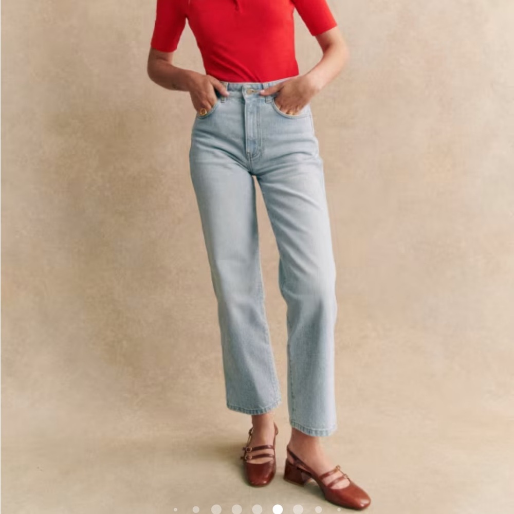 Sezane Blue Straight Leg “Droit” Jeans
